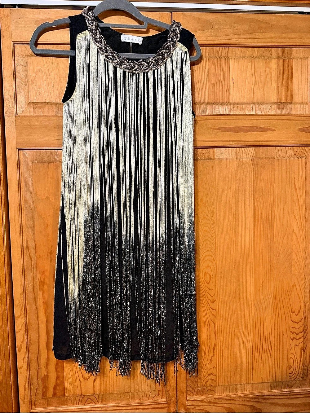 Paradiso Metallic Color Block Maxi Dress Size Medium
